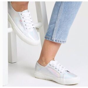Superga Sneakers‎ Womens 9.5 Iridescent Silver Gray Streetwear